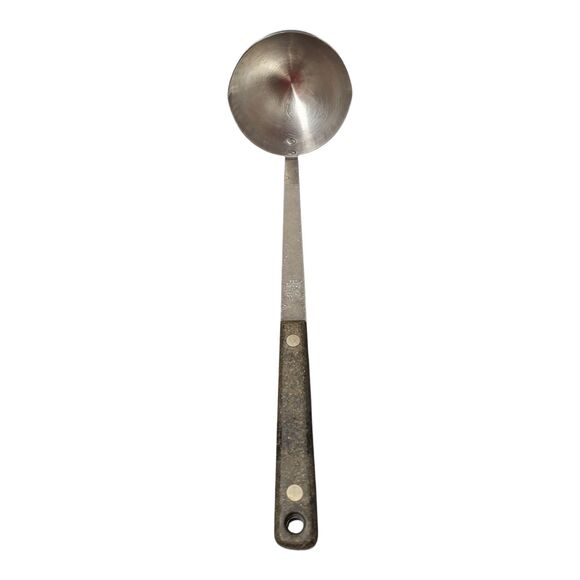 Vintage EKCO Flint STAINLESS STEEL 11½" SOUP LADLE with Pour Spout U.S.A. - Picture 1 of 5